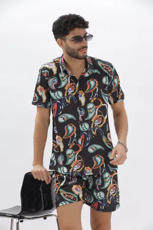 TRENDY PRINTED BLACK CO-ORDS